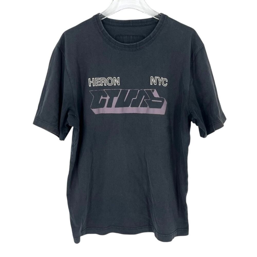 Heron Preston CTNMB Spray Short Sleeve TShirt Black/Grey Medium